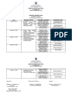 Brigada Eskwela 2021: Date Tasks/Activities Personnel in Charge Designated Area