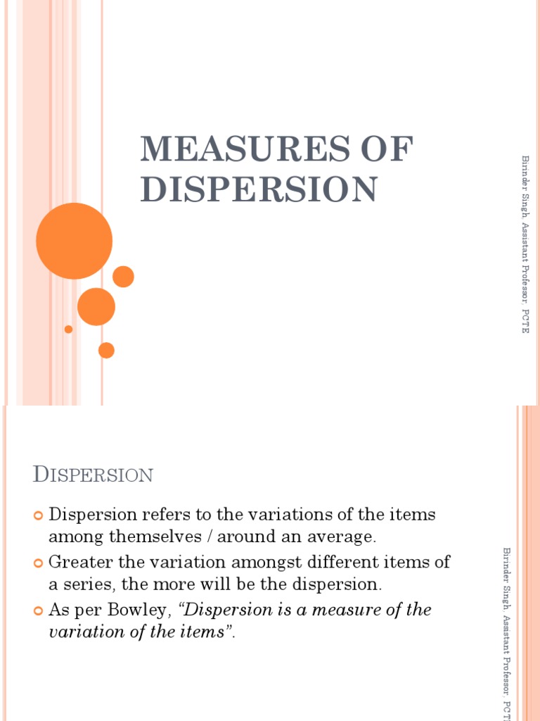 Understanding Measures of Dispersion | PDF | Quartile | Standard Deviation