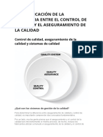 Desmitificación de La Diferencia Entre El Control de Calidad y El Aseguramiento de La Calidad