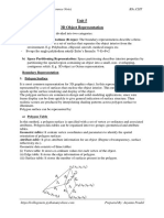 Unit 5 3D Object Representation: A) Boundary Representations (B-Reps) : The Boundary Representations Describe A Three