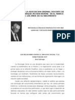 Las Relaciones Entre El Proceso Social y La Subjetividad Hoy