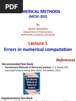 MCSC 202 Numerical Methods