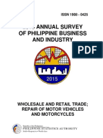 2015 ASPBI - Wholesale and Retail Trade; Repair of Motor Vehicles and Motorcycles