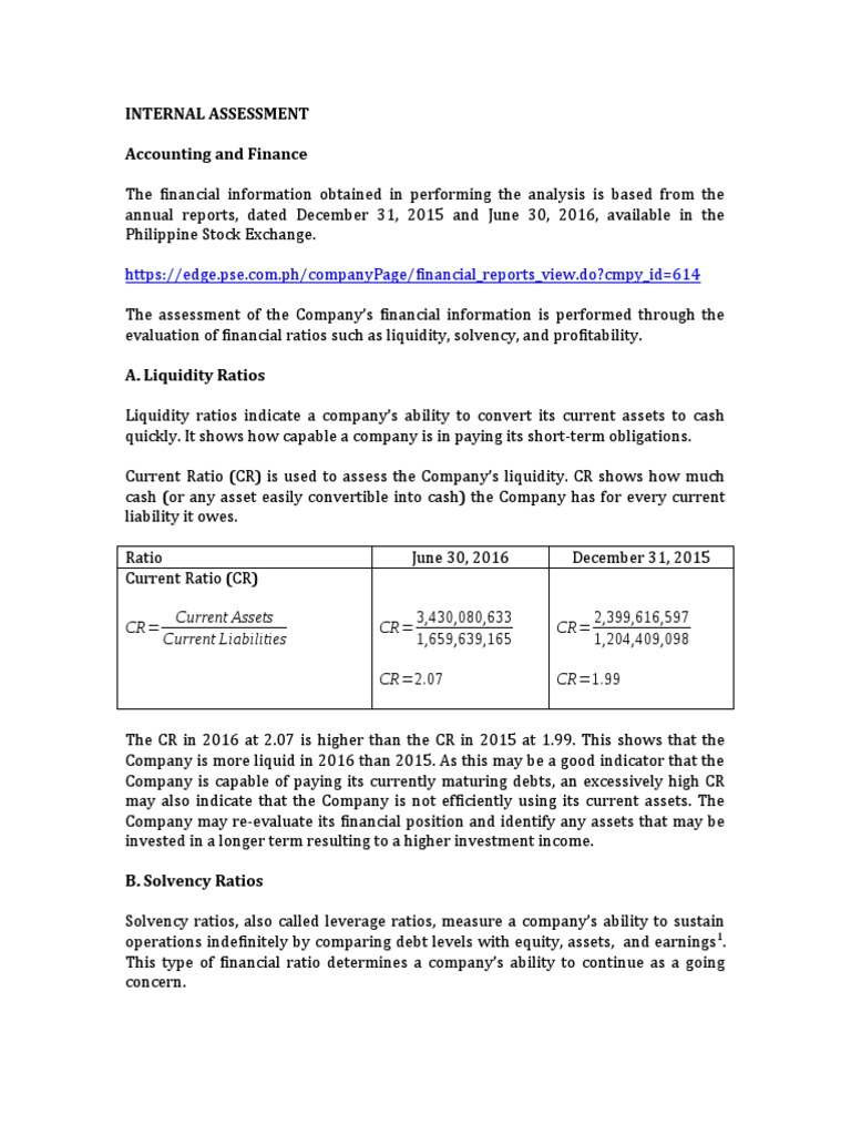 Financial Ratios Analysis | PDF | Equity (Finance) | Debt