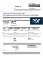 E-Ticket Receipt & Itinerary: Passenger and Ticket Information