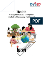 Health 3 - Q1 - Mod1 - Mabuti o Masamang Nutrisyon - FINAL07182020