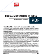 Social Movements in India: Growth of The Women's Movement in India