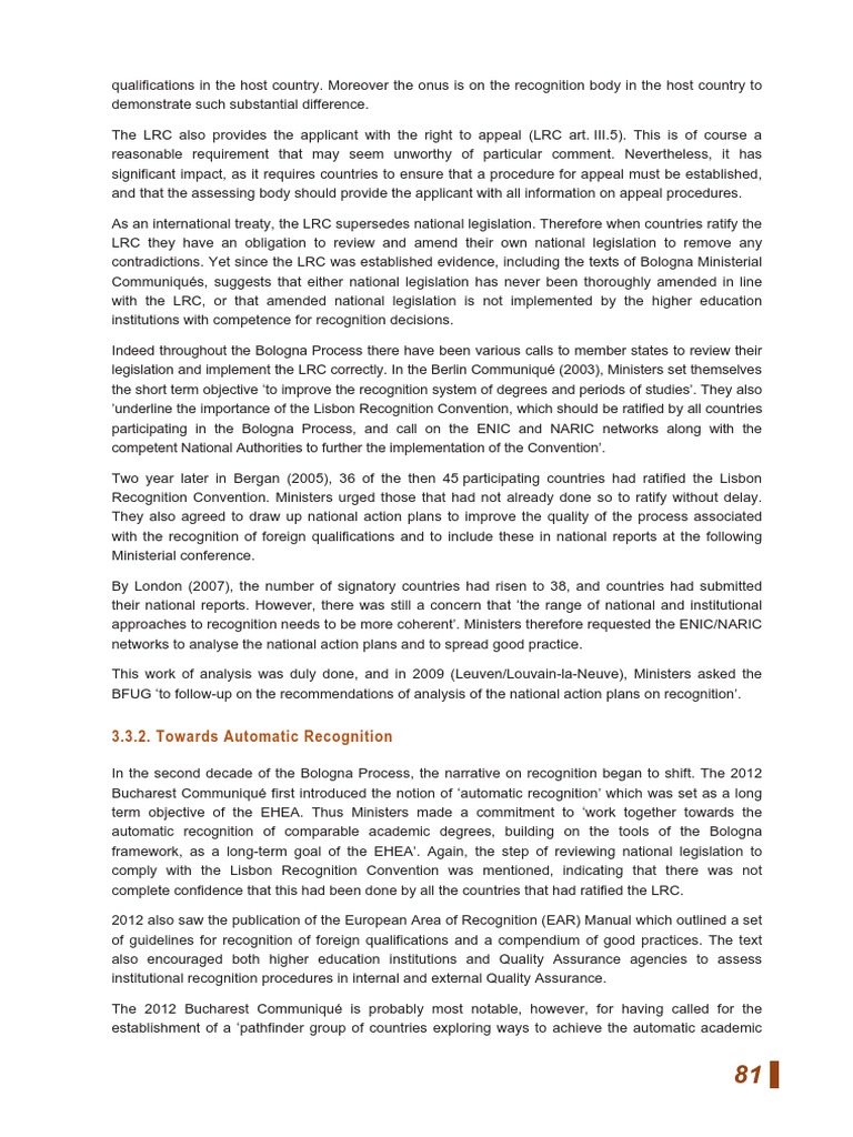 Bologna Process Implementation Report 20203 PDF Quality Assurance