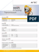 CT 100 (100HP) Powershift Cycling Transmission: Specifications