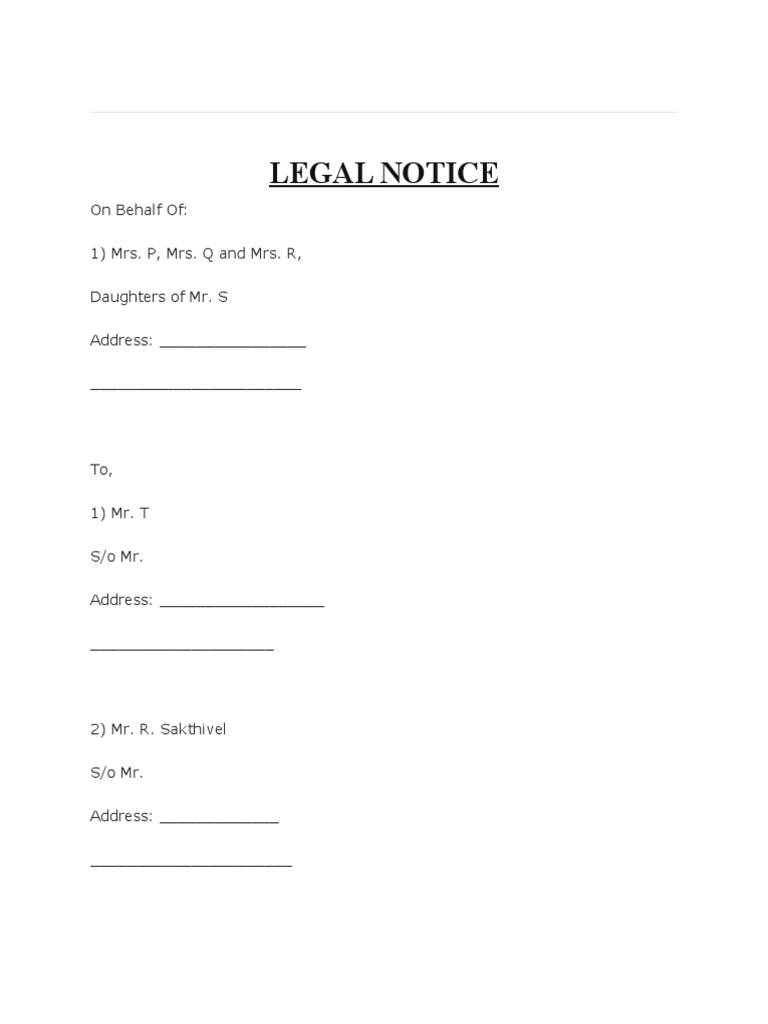 Partition Legal Notice PDF Property Civil Law (Legal System)