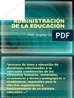 ADMINISTRACION DE LA EDUCACION
