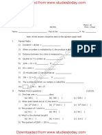 CBSE Class 3 Maths Sample Paper Set B