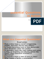 Essential Questions in Action: Brandy Hackett Moberly High School Language Arts