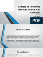 Análisis de Política Monetaria en USA