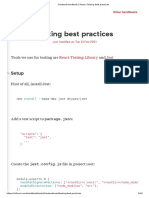 Frontend Handbook - React - Testing Best Practices