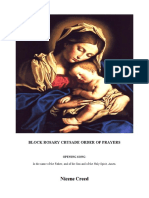 Block Rosary Crusade Order of Prayers