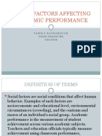 Social Factors Affecting Academic Performance