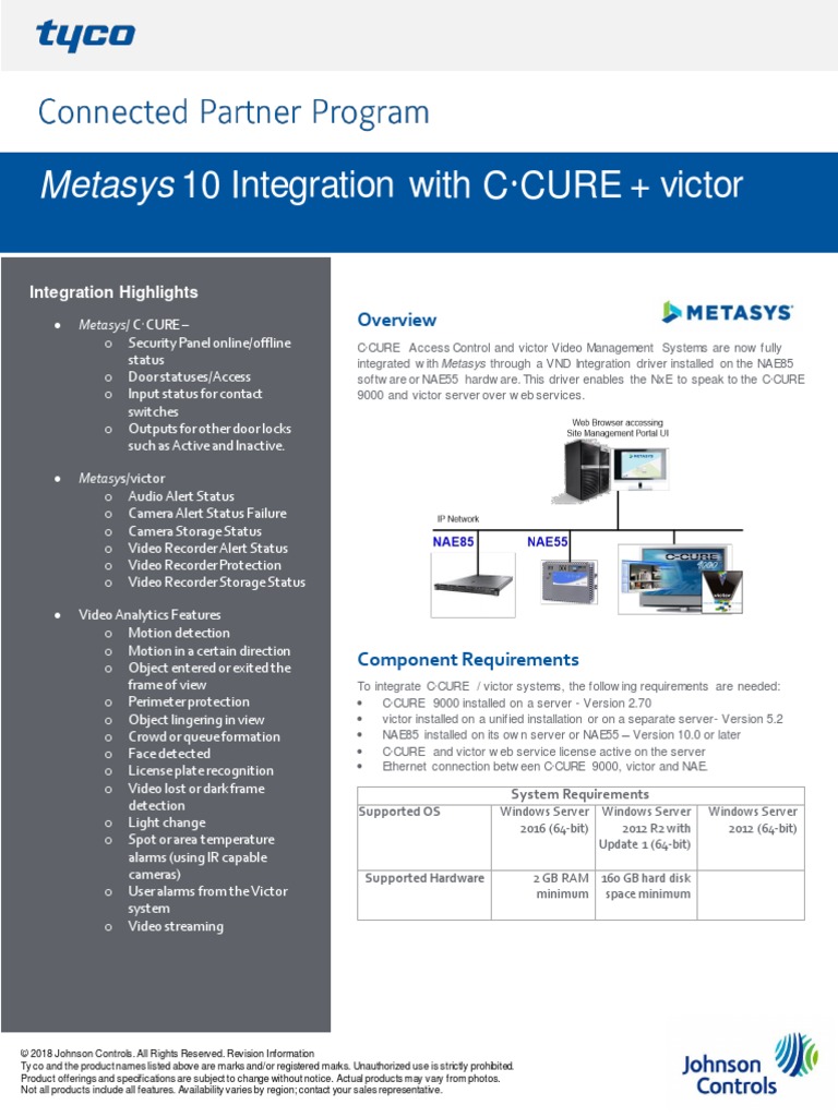 Metasys 10 - Victor - CCURE - Datasheet - Final | PDF | Access Control ...