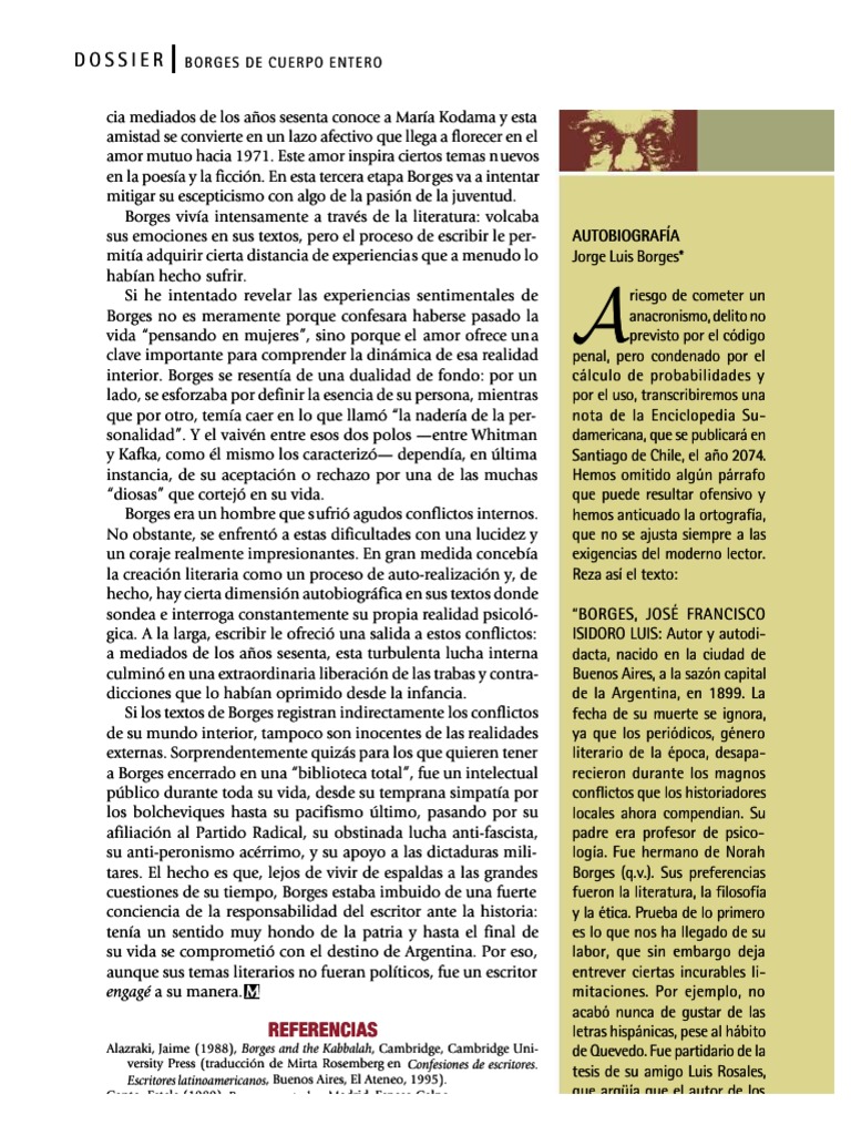 La vida y obra de Borges en contexto | PDF | Amor