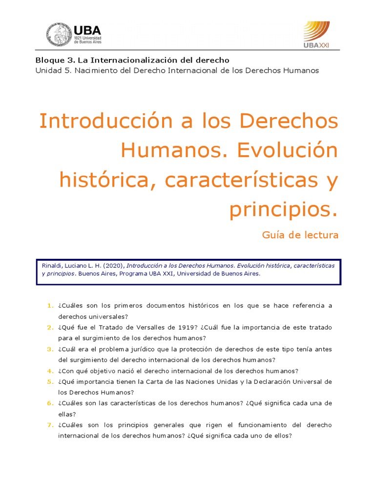 Nacimiento del Derecho Internacional de los DDHH | PDF