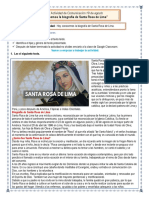 Actividad de Comunicación 19 de Agosto: "Leemos La Biografía de Santa Rosa de Lima"