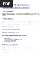 Wordpress Interview Questions For Experienced