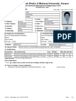Chhatrapati Shahu Ji Maharaj University, Kanpur: Under-Graduate (UG) Admission Registration Form