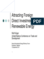 Attracting Foreign Direct Investment Into Renewable Energy