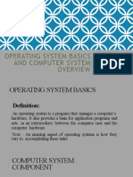 Operating System Basics and Computer System Overview Lecture No 5