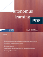 Autonomus Learning: Mao Bernal