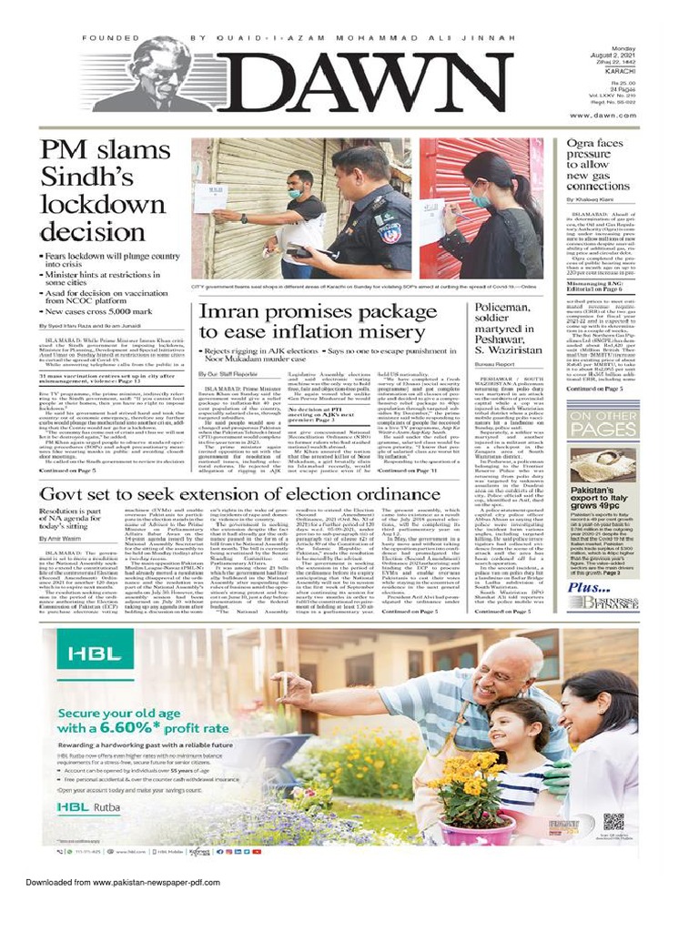 PDF 08 02 2021 Dawn Newspaper PDF