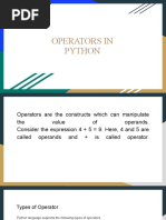 Operators in Python