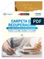 Carpeta de Recuperación - CICLO - VI - VII