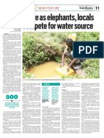 Scare As Elephants, Locals Compete For Water Source: News Feature