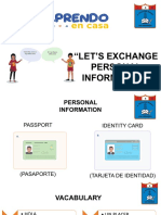 Let's Exchange Personal Information