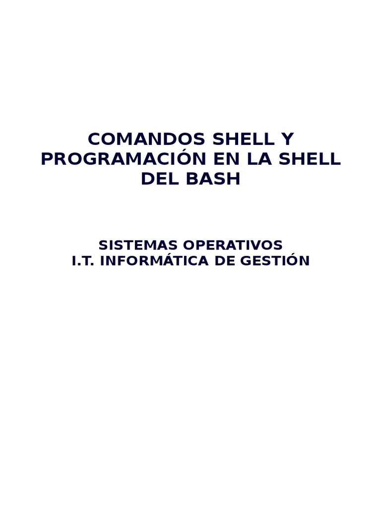 ApuntesSO Unix Shell | PDF | Interfaz de línea de comando | Archivo de ...