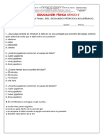 Evaluacion Final Educacion Fisica 4°