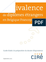 Equivalence de Diplomes Etrangers Version en Francais Edit. 2012 CIRE