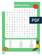 Healthy Eating Word Search