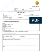 Acta de Desfile Identificadtivo Form 017