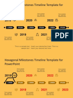 Hexagonal Milestones Timeline Template For Powerpoint: Lorem Ipsum Lorem Ipsum Lorem Ipsum