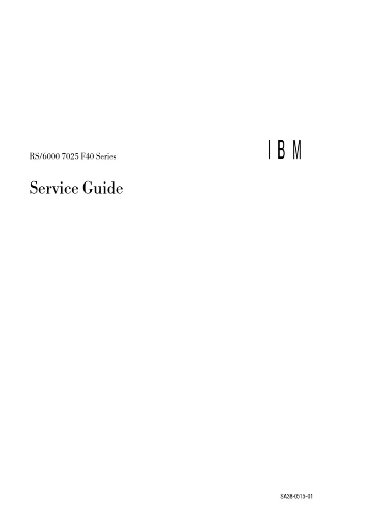 RS/6000 F40 Series Service Guide | PDF | Electromagnetic Interference ...