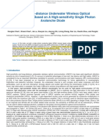 Toward Long-Distance Underwater Wireless Optical Communication Based On A High-Sensitivity Single Photon Avalanche Diode