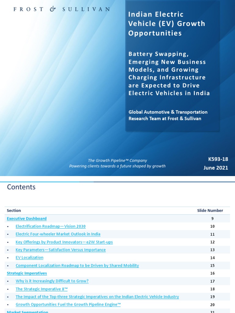 Indian Electric Vehicle (EV) Growth Opportunities | PDF | Electric ...