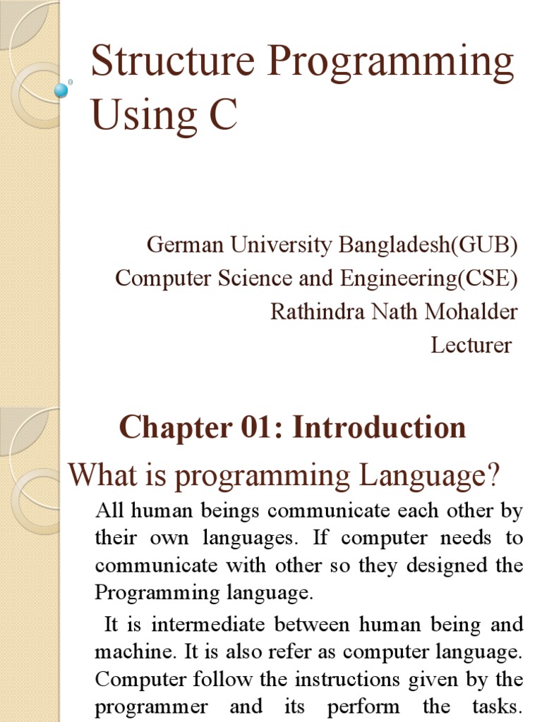 CH 01 | PDF | Computer Programming | C (Programming Language)