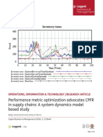 Performance Metric Optimization Advocates CPFR in Supply Chains: A System Dynamics Model Based Study