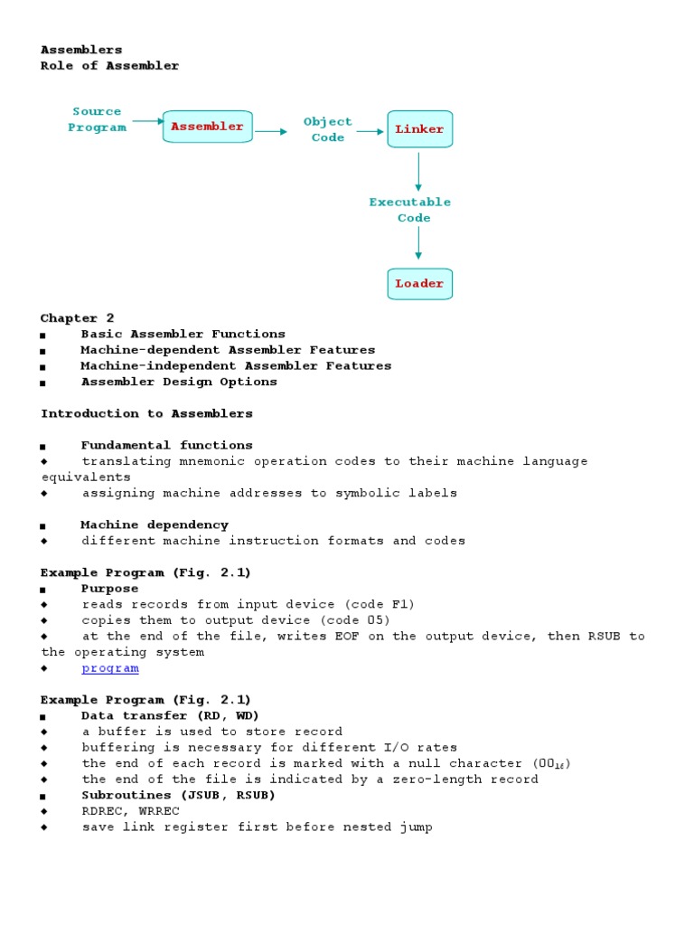 Understanding Assembler Functions and Design | PDF | Assembly Language ...