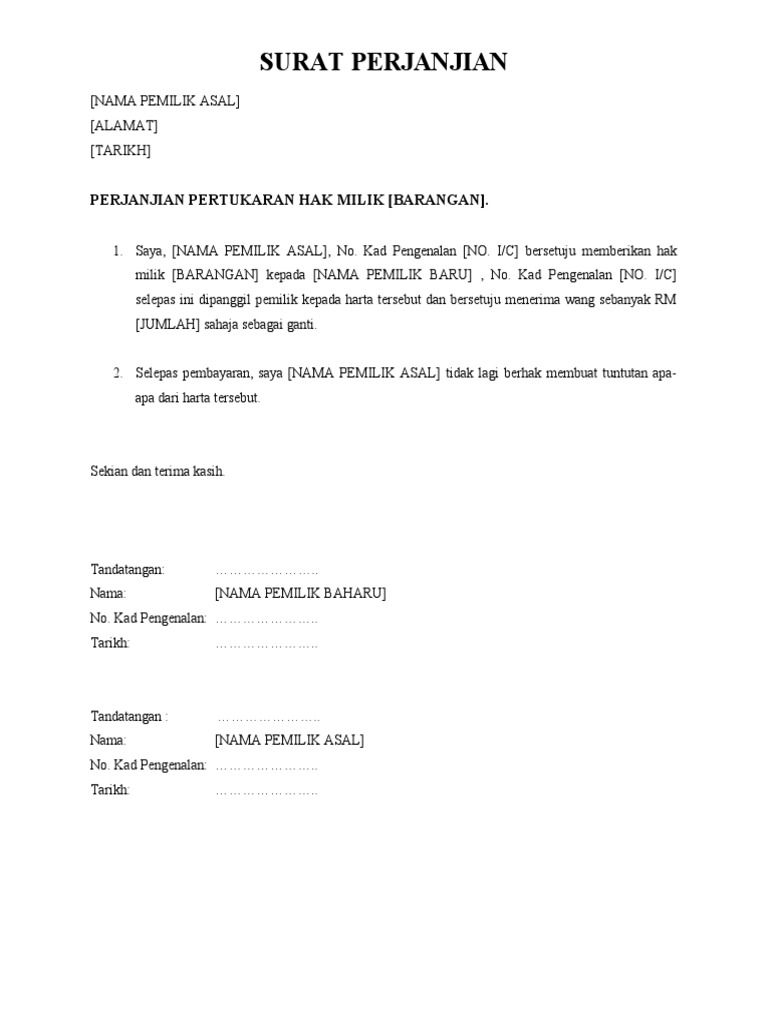 Contoh Surat Menukar Hak Tandtangan Pada Buku Cek Koperasi