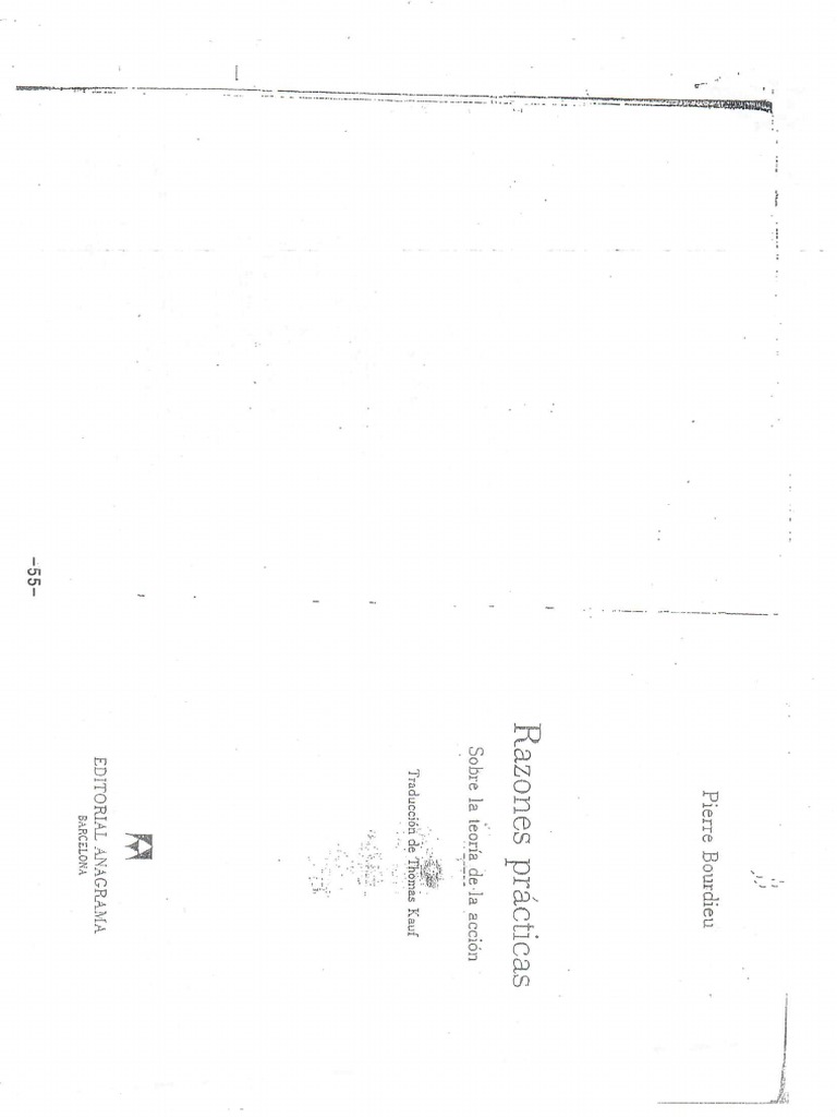 Clase 1 Razones Pr cticas Pierre Bourdieu PDF