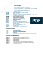 Listado de Procedimientos Colcranes